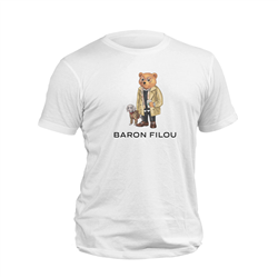 تیشرت پنبه ای سفید خرس Baron filou