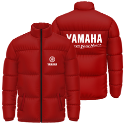 کاپشن پافر زمستانی قرمز یاماها