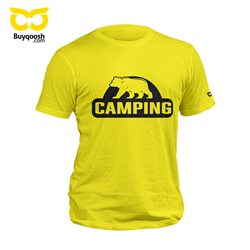 تیشرت پنبه ای زرد camping