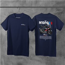 تیشرت پنبه ای سرمه ای موتور BMW M1000RR