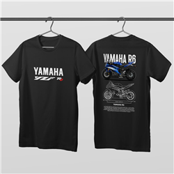 تیشرت پنبه ای مشکی یاماها YZF R6