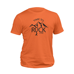 تیشرت پنبه ای نارنجی rock