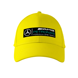 کلاه کتان زرد بنز petronas