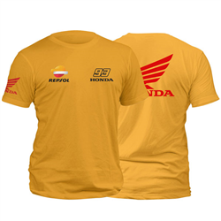 تیشرت پنبه ای خردلی اختصاصی هوندا 