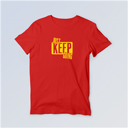 تیشرت پنبه ای قرمز Just keep going