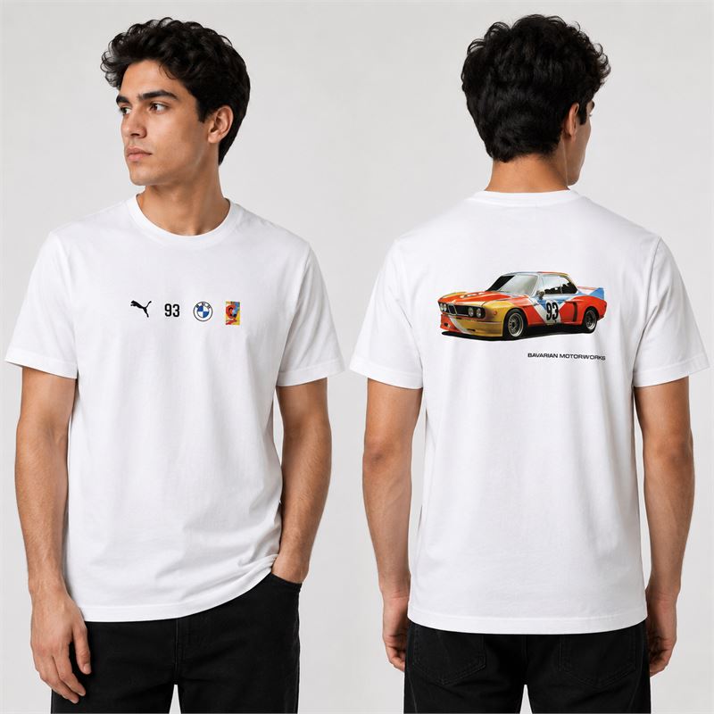 تن خور تیشرت پنبه ای سفید 1974 Bmw 3.0 csl