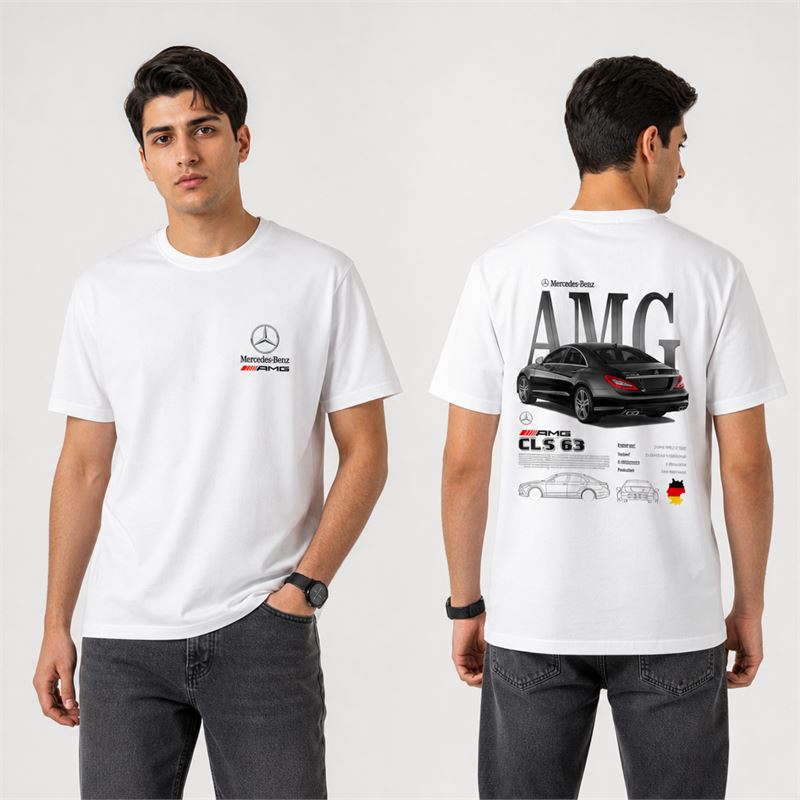 تن خور تیشرت پنبه ای سفید مرسدس CLS63