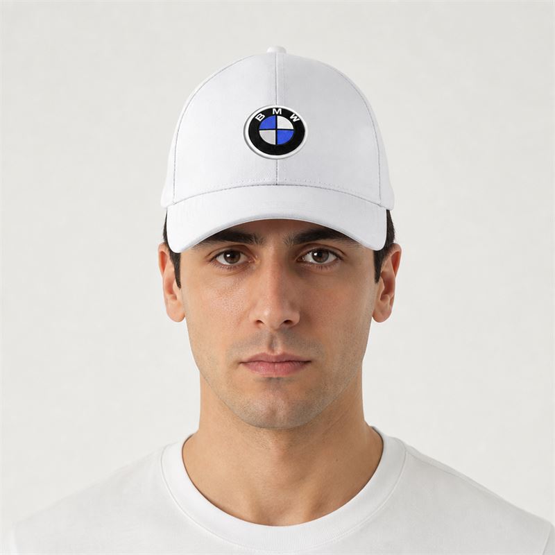 تن خور کلاه کتان سفید BMW (گلدوزی)