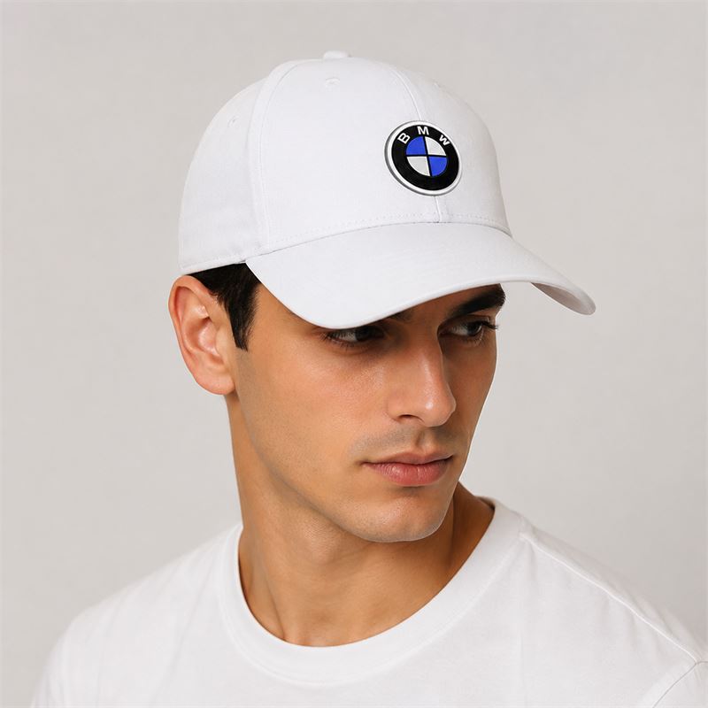 تن خور کلاه کتان سفید BMW (گلدوزی)