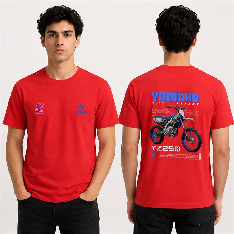 تن خور تیشرت پنبه ای قرمز یاماها YZ250