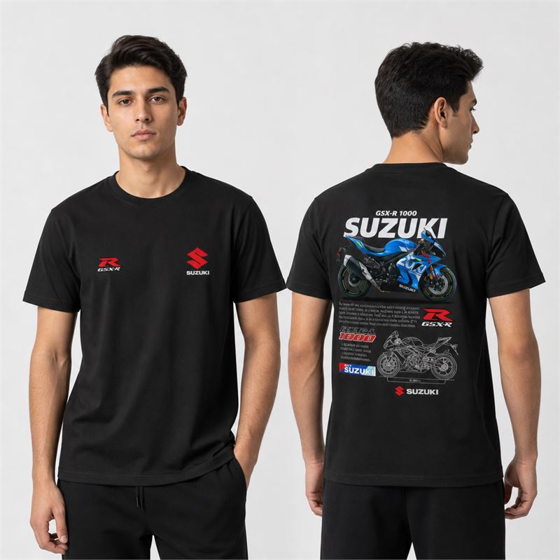 تن خور تیشرت پنبه ای مشکی سوزوکی GSX R1000