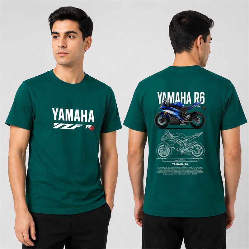 تن خور تیشرت پنبه ای کله غازی یاماها YZF R6