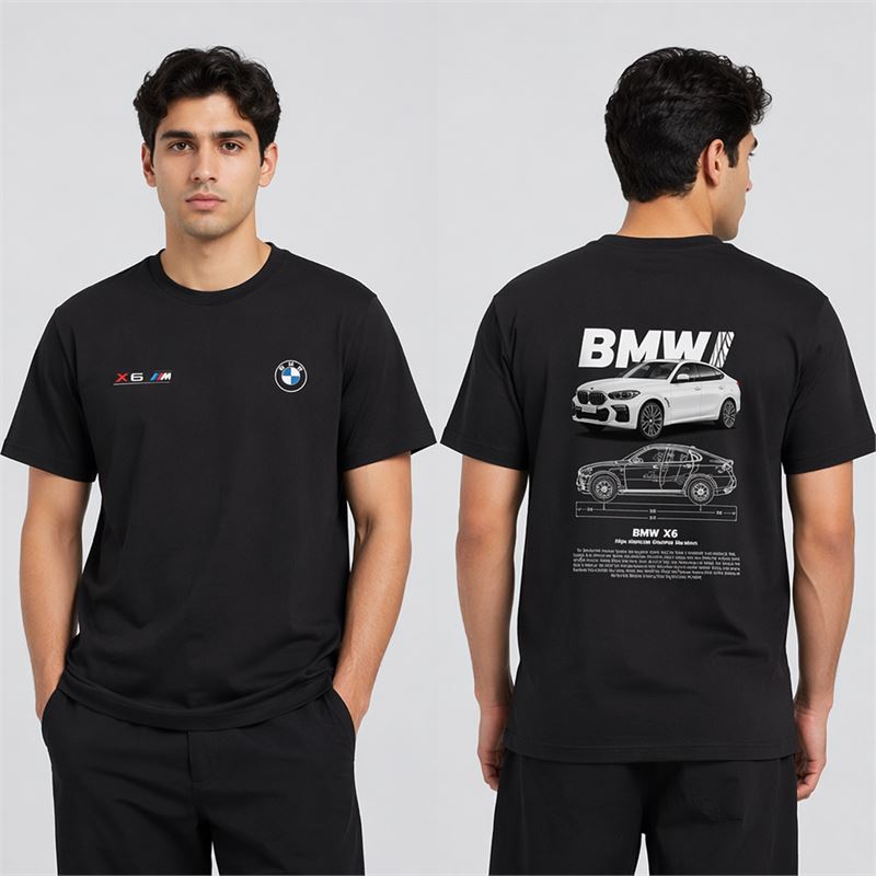 تن خور تیشرت پنبه ای مشکی BMW X6