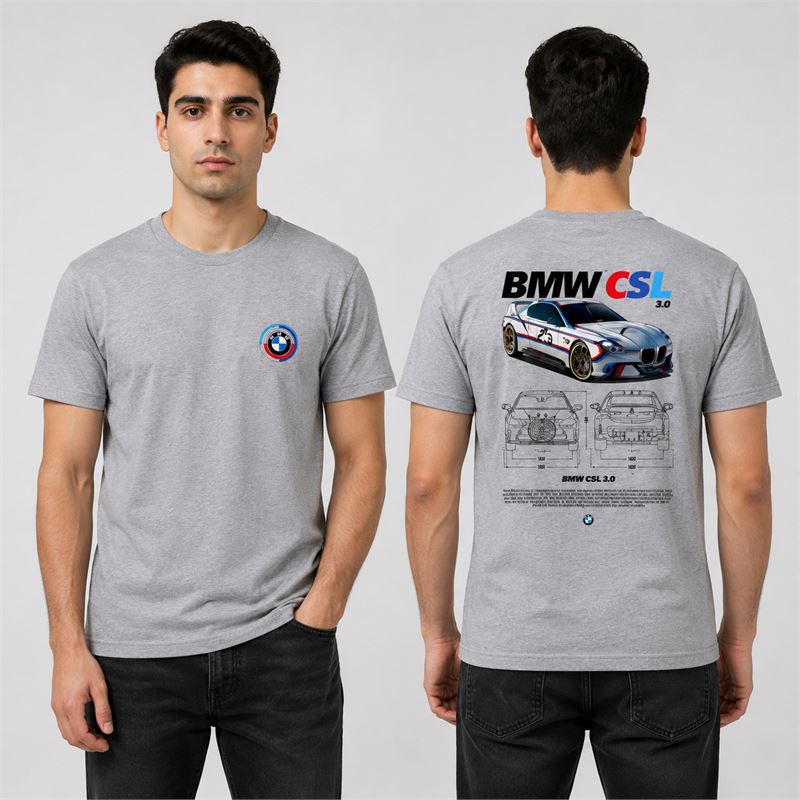تن خور تیشرت پنبه ای طوسی BMW CSL