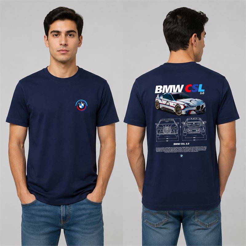 تن خور تیشرت پنبه ای سرمه ای BMW CSL