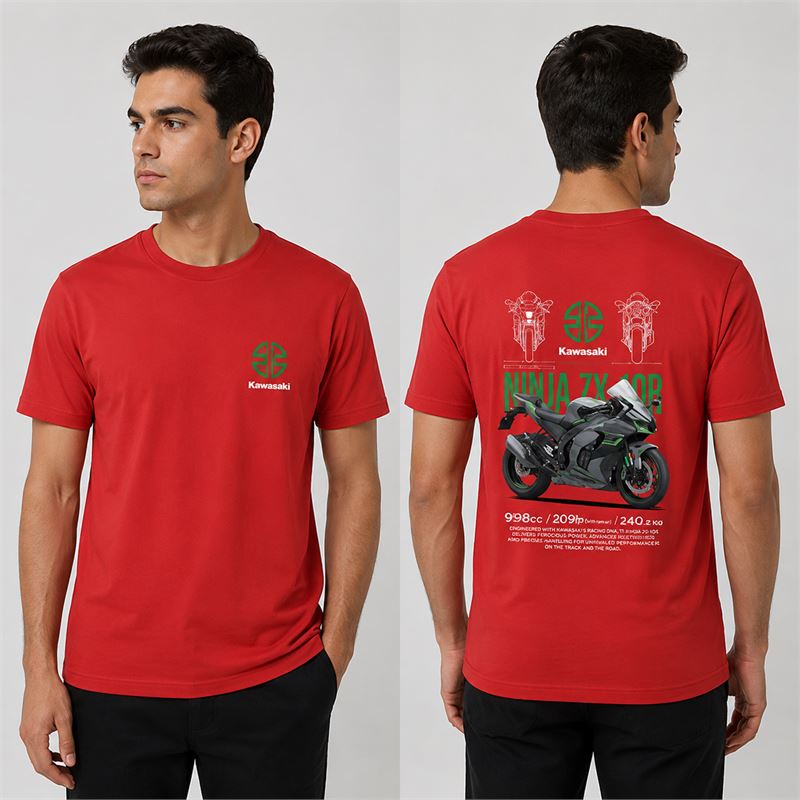 تن خور تیشرت پنبه ای قرمز کاوازاکی نینجا ZX-10R
