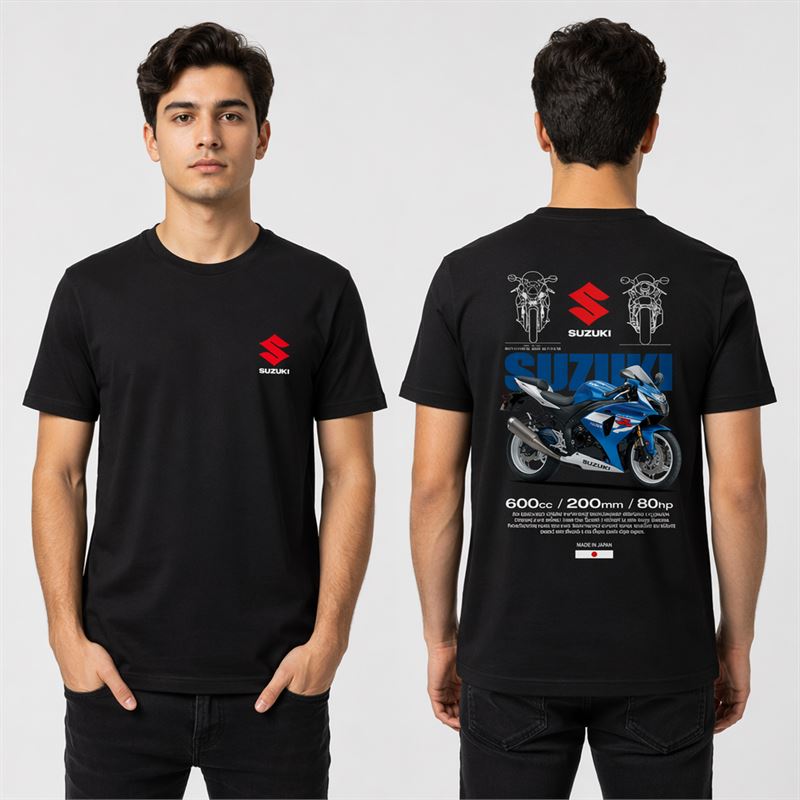 تن خور تیشرت پنبه ای مشکی سوزوکی GSX R600