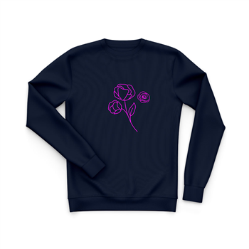 دورس پنبه ای سرمه ای  گل