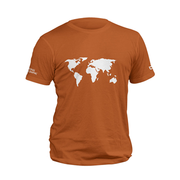 تیشرت آجری world map