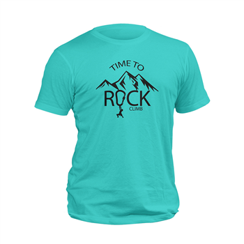 تیشرت پنبه ای فیروزه ای rock