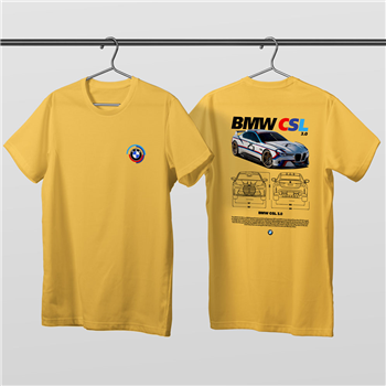 تیشرت پنبه ای زرد BMW CSL