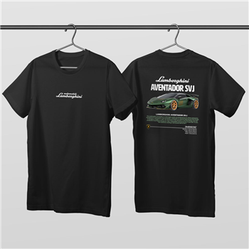 تیشرت پنبه ای مشکی لامبورگینی اونتادور