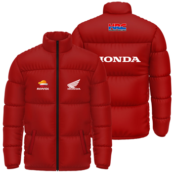 کاپشن پافر زمستانی قرمز هوندا