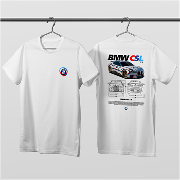 تیشرت پنبه ای سفید BMW CSL