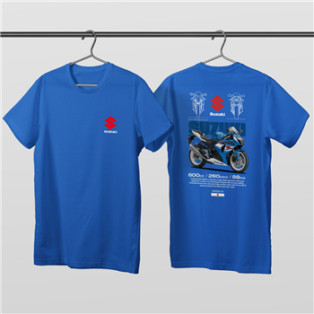 تیشرت پنبه ای آبی سوزوکی GSX R600