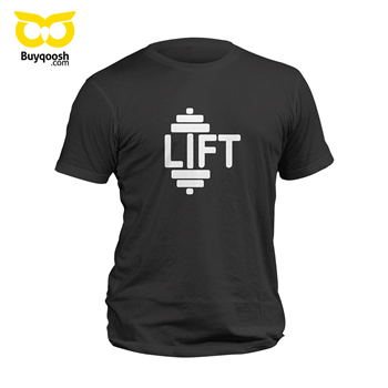 تیشرت پنبه ای مشکی lift