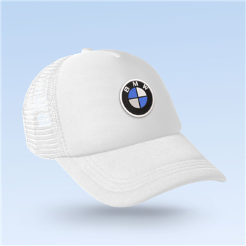 کلاه سفید پشت توری BMW(گلدوزی)