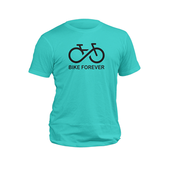 تیشرت پنبه ای فیروزه ای Bike forever