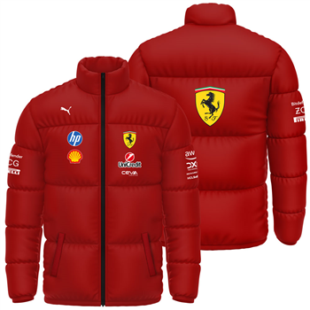کاپشن پافر زمستانی قرمز فرمول یک فراری