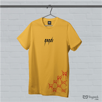تیشرت پنبه ای زرد gucci