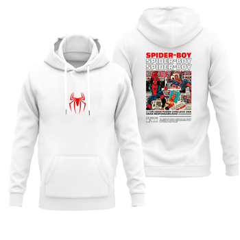 هودی پنبه ای سفید پسر عنکبوتی