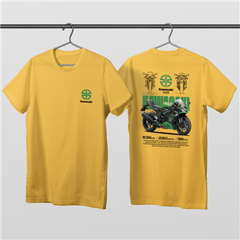 تیشرت پنبه ای زرد کاوازاکی نینجا ZX-6R