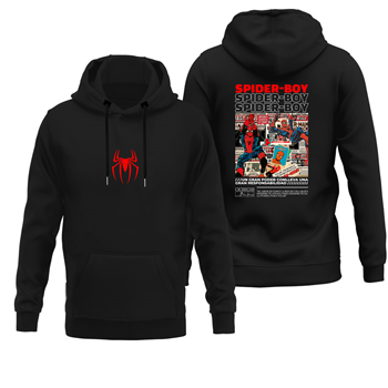 هودی پنبه ای مشکی پسر عنکبوتی