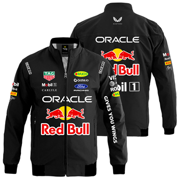 کاپشن بهاری مشکی ردبول فرمول یک   